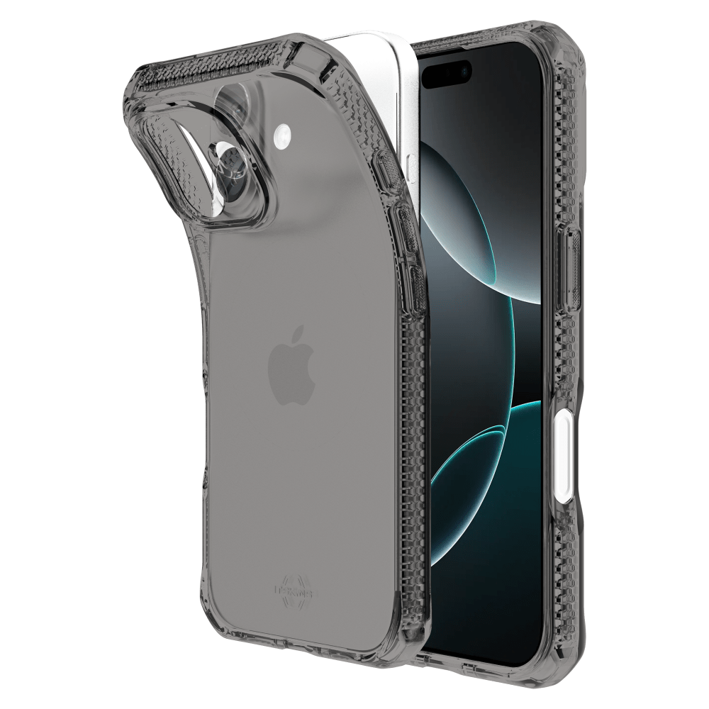 Alt View 1. Itskins - SPECTRUM R // CLEAR Case for Apple iPhone 17 - Black.