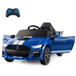 Costway - 12V Licensed Ford Mustang Shelby GT500 Kids Ride on Car with Remote Control - Navy
