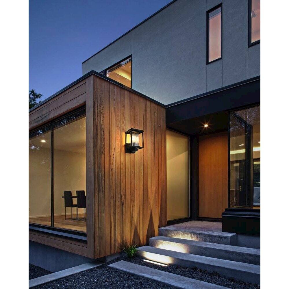 Alt View 4. Elegant Lighting - Dover 7 inch Outdoor Pendant in Black - Black.