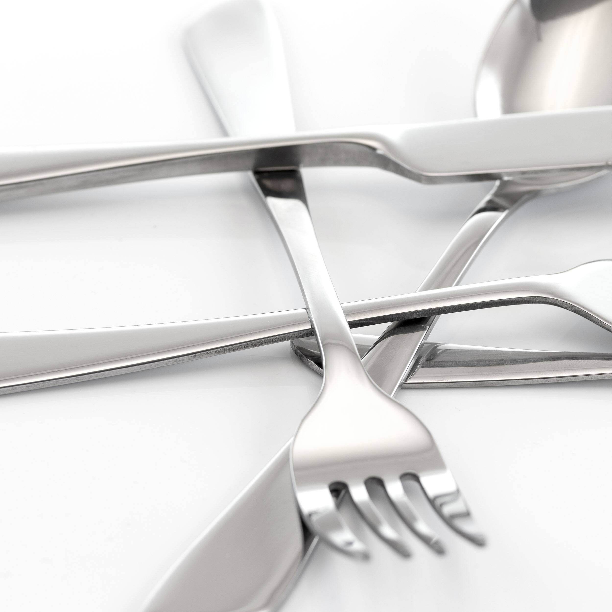 Alt View 2. MegaChef - MegaChef Gibbous 20 Piece Flatware Utensil Set, Stainless Steel Silverware Metal Service for 4 in Silver - Silver.