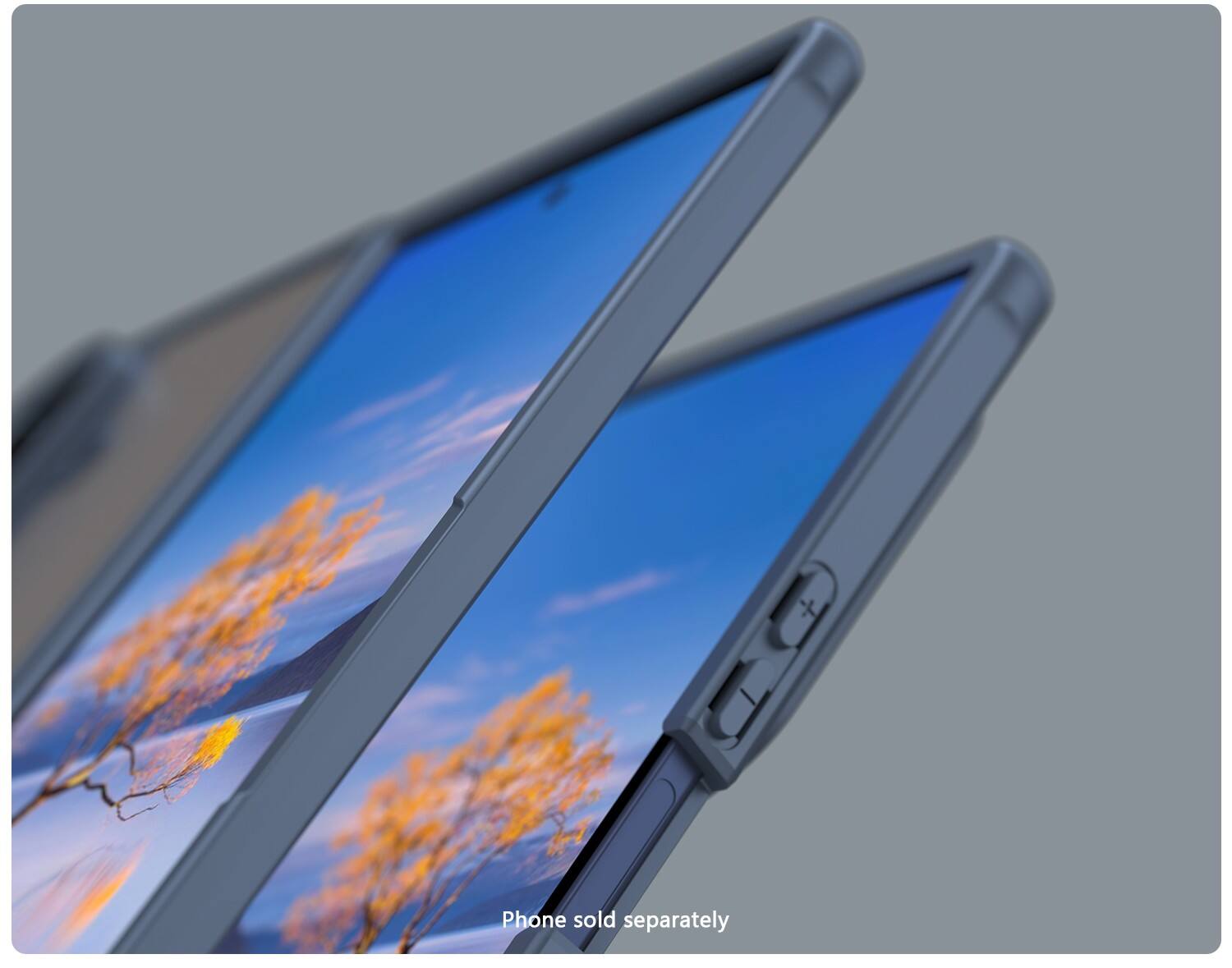 The text on the image is: "Phone sold separately."