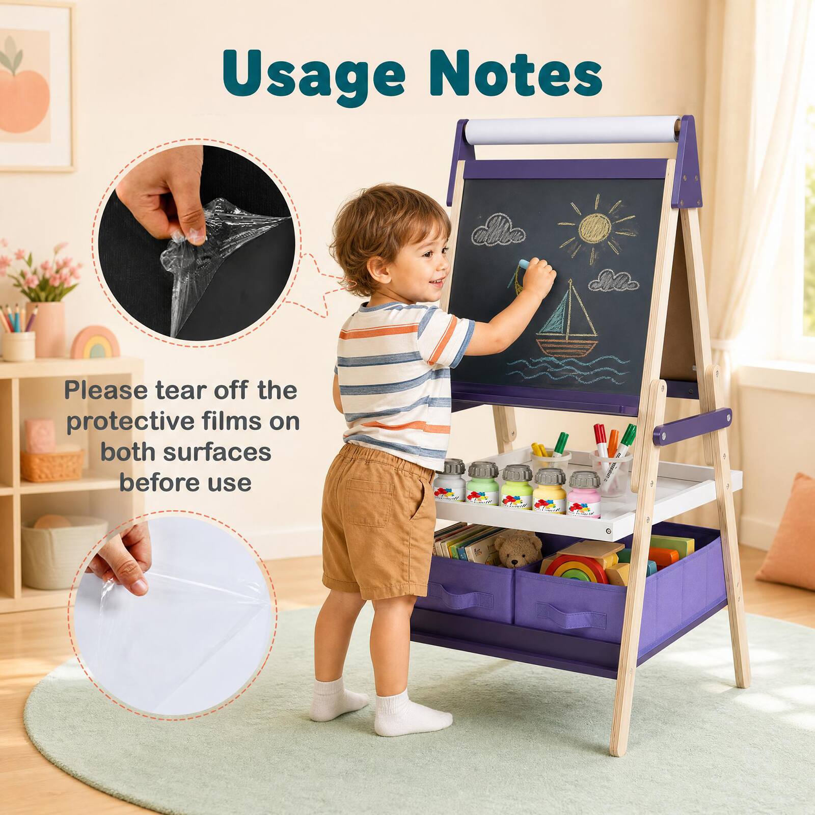 Usage Notes

Please tear off the protective films on both surfaces before use