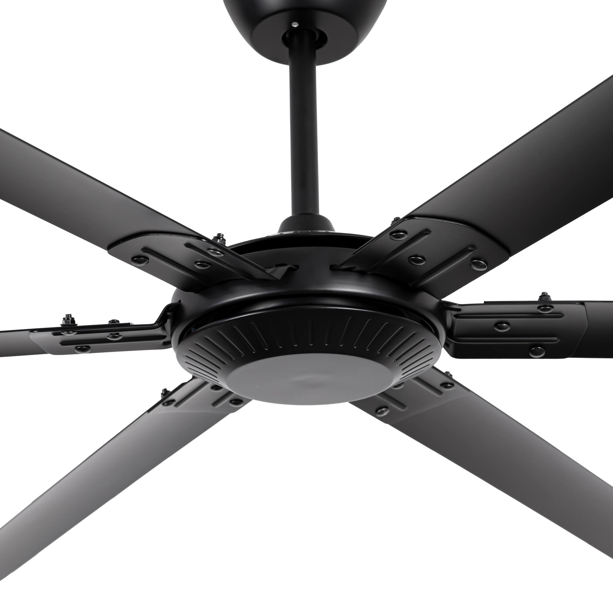 Alt View 7. Parrot Uncle - 20" Matte Black Integrated LED Rotatable Covered Portable Fan Ceiling Fan with Light and Remote - Matte Black.