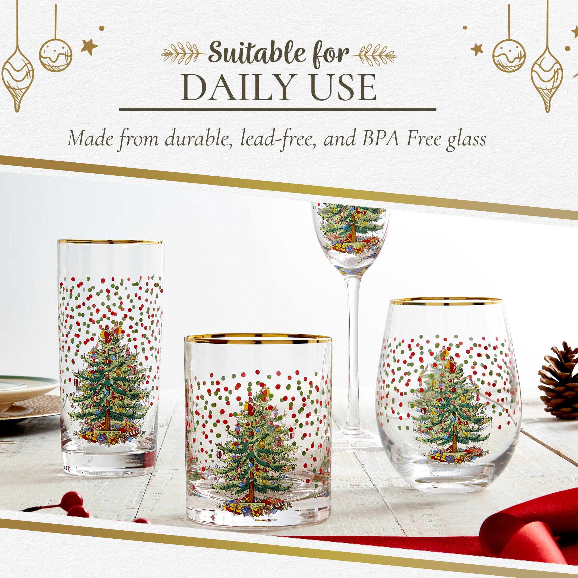 Suitable for DAILY USE  
Made from durable, lead-free, and BPA Free glass