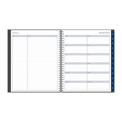Alt View 3. Blue Sky - 2026 Passages 8" x 10" Calendar Year Monthly Planner, Plastic Cover - Gray.