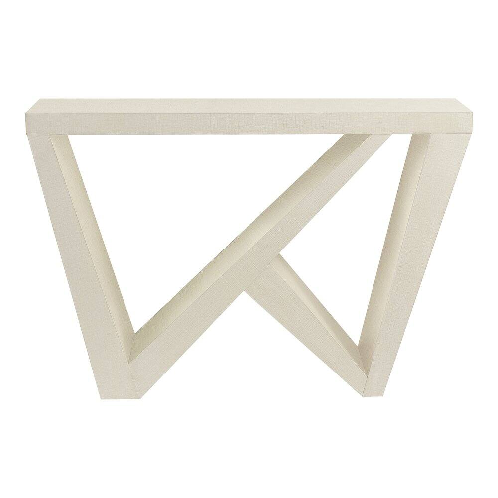 Alt View 1. Furniture of America - Ollev Wood W-Shaped Legs Console Table in Cream Weave - White.