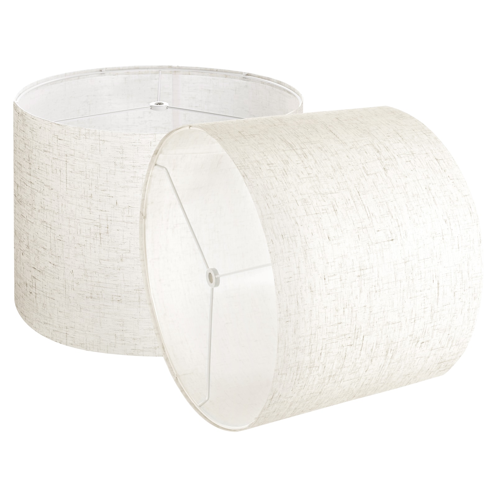 VEVOR - Drum Lamp Shade 2 Set, 13 in Top x 13 in Bottom x 10 in High, Medium Drum Linen Lampshade, Replacement Lamp Shade - Beige