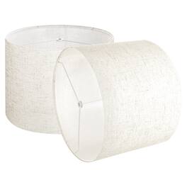 VEVOR - Drum Lamp Shade 2 Set, 13 in Top x 13 in Bottom x 10 in High, Medium Drum Linen Lampshade, Replacement Lamp Shade - Beige