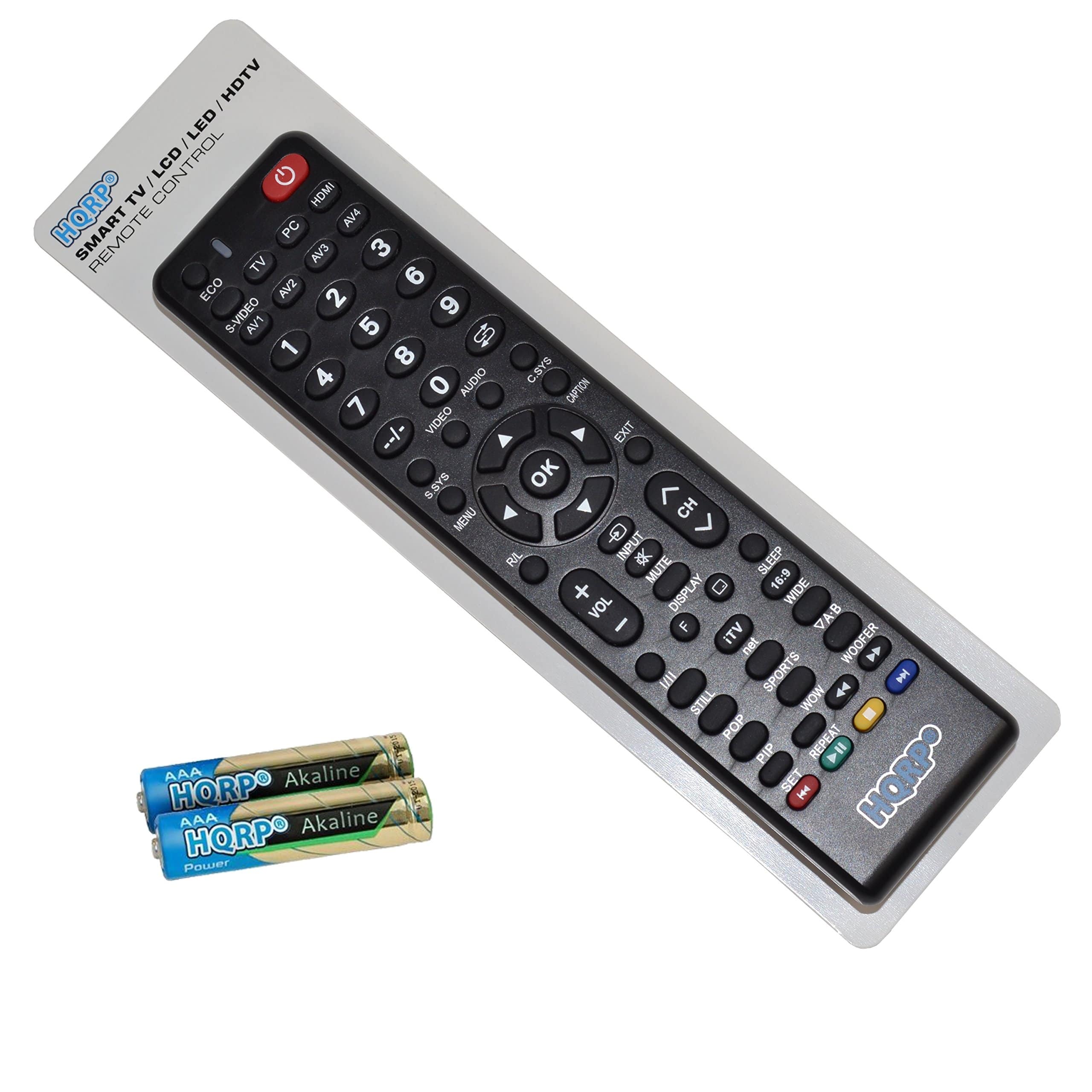 HQRP - TV Remote Control for Sanyo DP32D13 DP47840 DP50740 FW24E05T FVD48P4 FVD5833 DP50E44 DP50E84 DP52440 DP52449 FVE3923