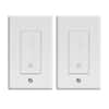 Front. Shelly - Shelly Plus Wall Dimmer | UL Certified | Next-Generation Wi-Fi & Bluetooth Smart Wall Dimmer | Home Automation 2-pack - White.