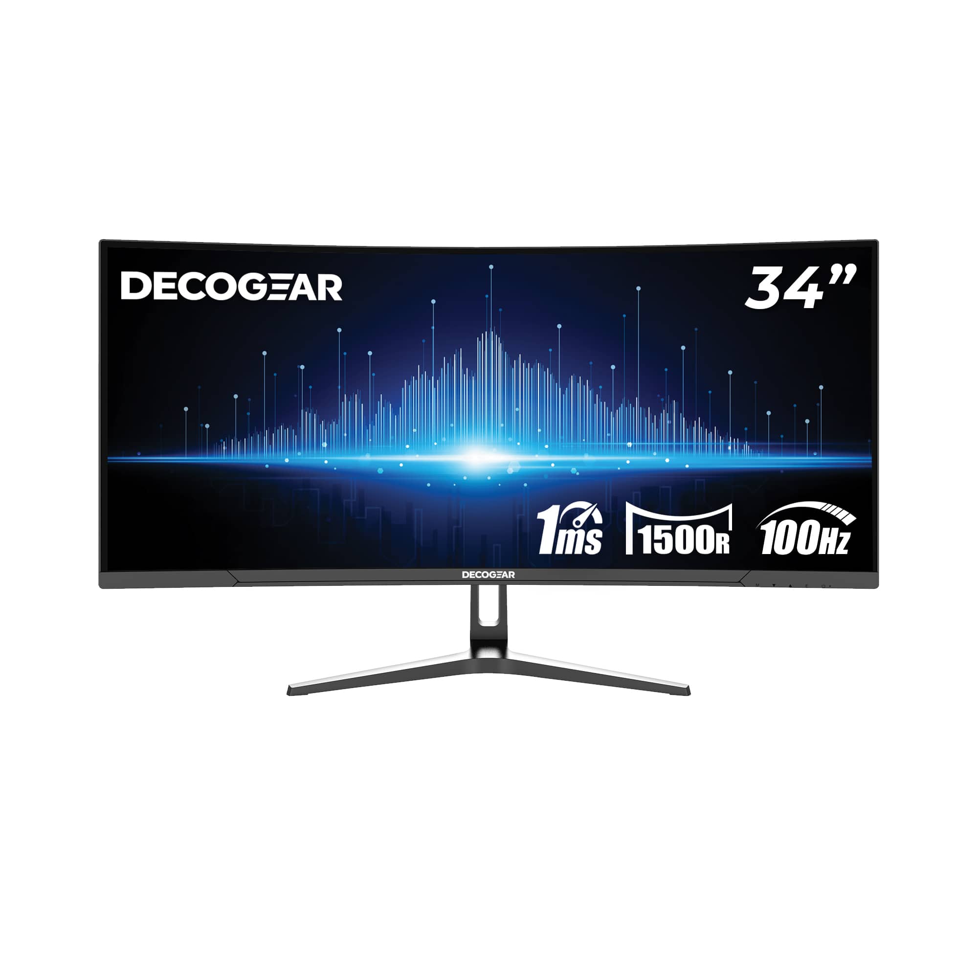 Deco Gear - 34-Inch Curved Ultrawide Business Monitor, 3440x1440, 100Hz, HDR - Black