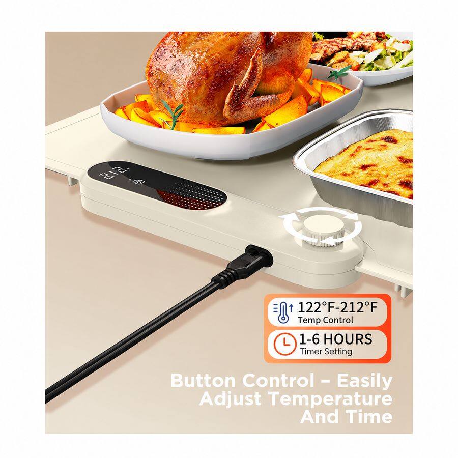 170 5

122°F-212°F Temp Control 1-6 HOURS Timer Setting

Button Control - Easily Adjust Temperature And Time