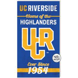 Jardine - UC Riverside Highlanders 11'' x 20'' Home Of The Sign - Blue