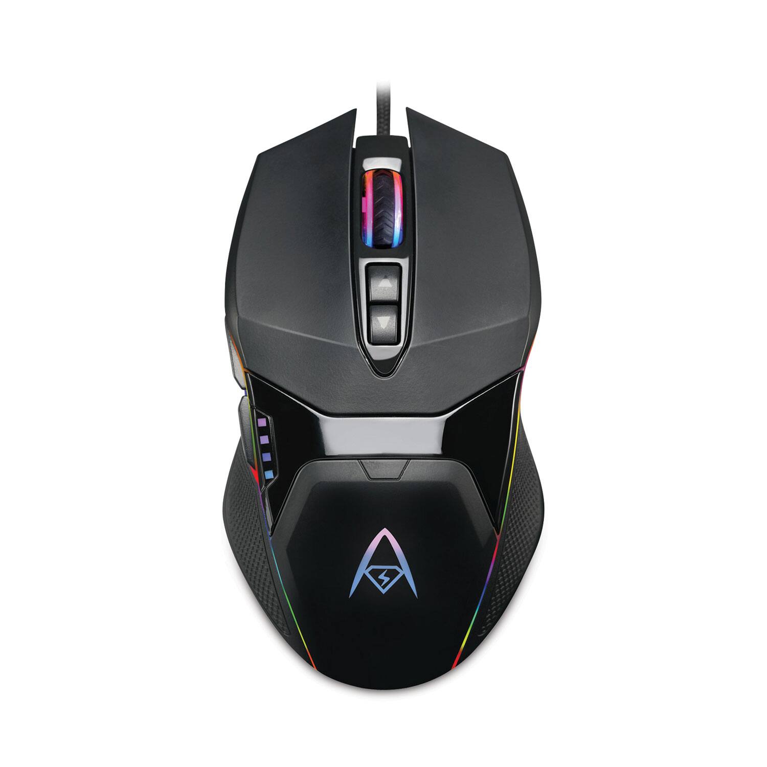 Alt View 2. Adesso - Adesso IMOUSEX5 iMouse X5 USB 2.0 Left/Right Hand Use Illuminated Seven-Button Gaming Mouse - Black - Black.