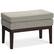Front. Simpli Home - Carlson Small Ottoman Bench - Greige.