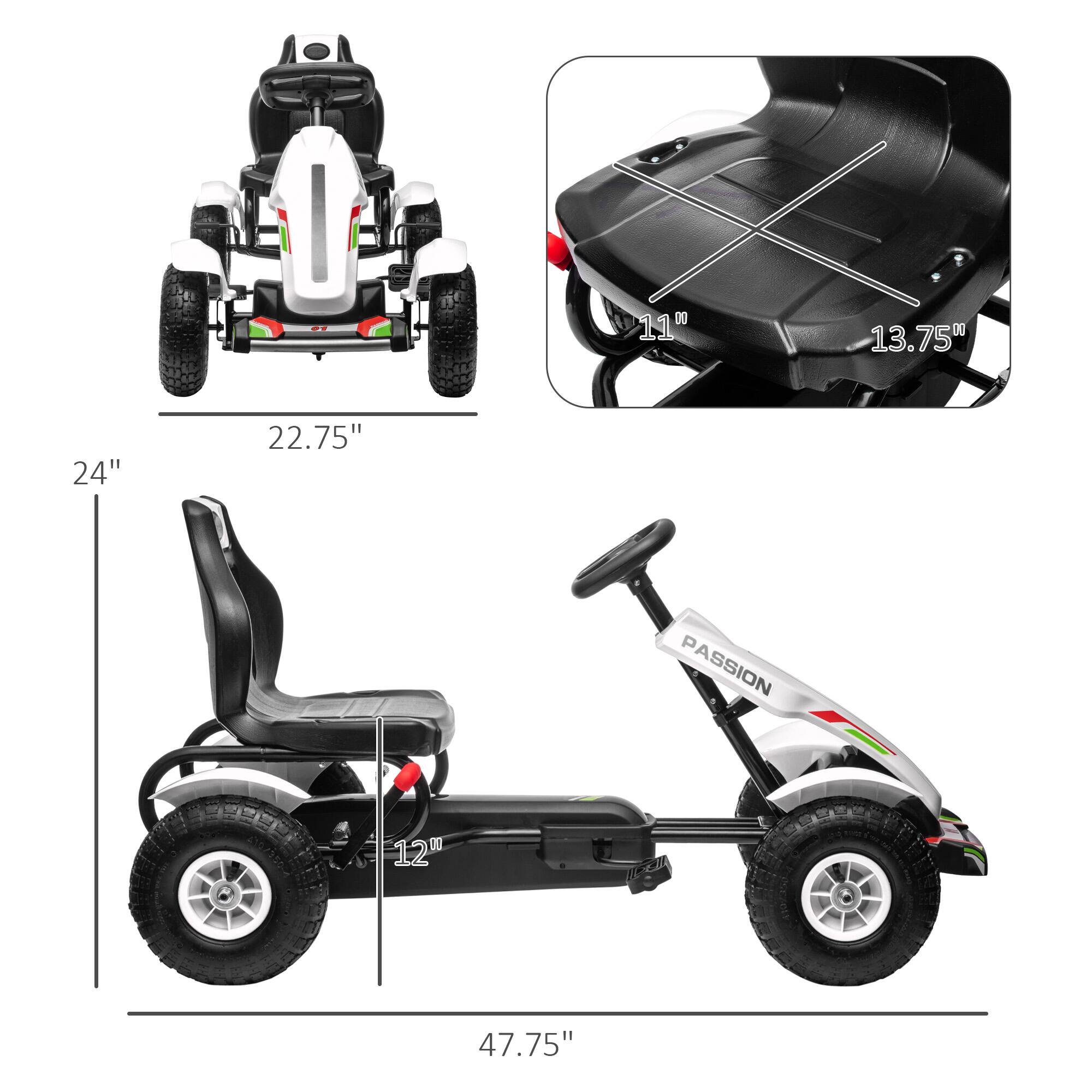 - Width: 22.75"
- Height: 11" x 13.75"
- Length: 47.75"
- Seat Height: 12"
- Wheel Diameter: 24"