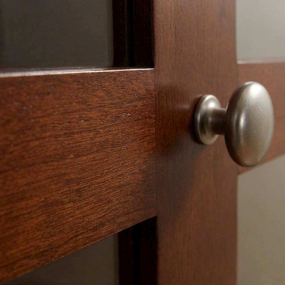 Alt View 2. FurniFact - Media Storage Cabinet - Walnut.