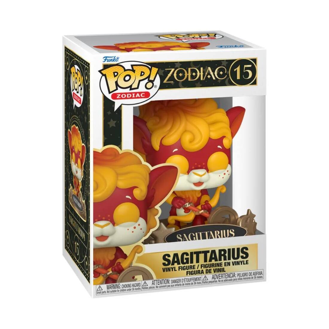 Funko POP! ZODIAC 15

SAGITTARIUS

VINYL FIGURE / FIGURINE EN VINYLE / FIGURA DE VINIL

WARNING: CHOKING HAZARD - ATTENTION: PELIGRO DE ASFIXIA - ADVERTENCIA: PEQUEÑAS PARTES QUE PUEDE SER UN RIESGO PARA NIÑOS DE MENOS DE 3 AÑOS - ATTENTION: PEU ETRE DANGEREUX POUR LES ENFANTS DE MOINS DE 3 ANS