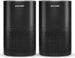 PuroAir - 240 HEPA Air Purifier 2-Pack - Covers Up To 1,000 Sq Ft - Black