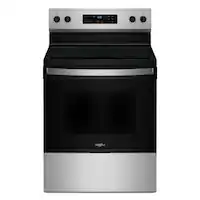 Whirlpool - 30-inch Electric Range with No Preheat Mode - Stainless Steel - Front_Zoom