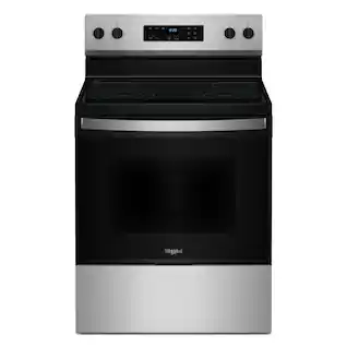 Front. Whirlpool - 30 in. Wide 4 elements Electric Range with No Preheat Mode - Stainless Steel.