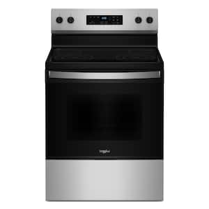 Whirlpool - 30 in. Wide 4 elements Electric Range with No Preheat Mode - Stainless Steel