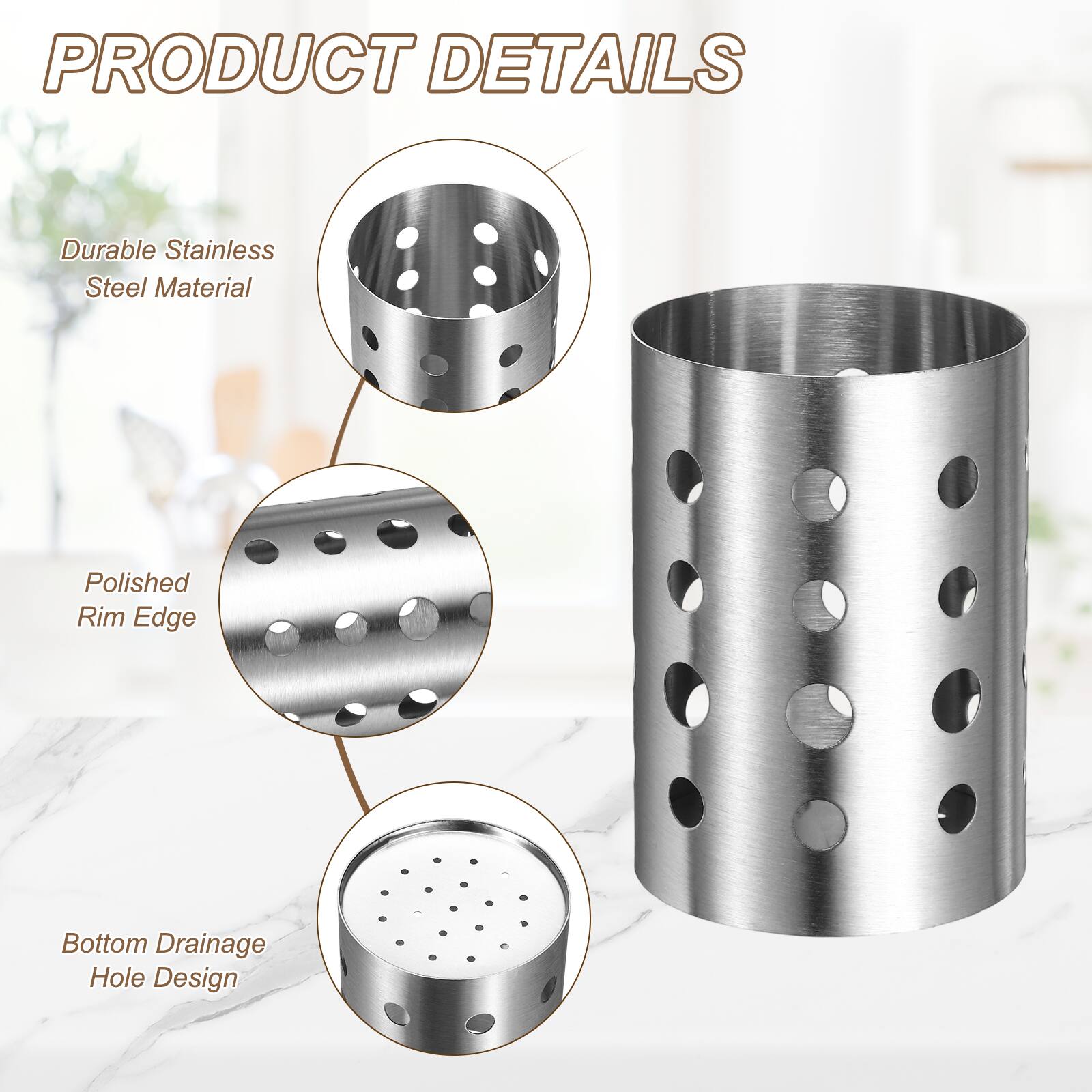 PRODUCT DETAILS

- Durable Stainless Steel Material
- Polished Rim Edge
- Bottom Drainage Hole Design