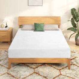 Ecooso - 12 Inch Queen, Medium Firm, Memory Foam Mattress, Cooling Gel, Bed in a Box, CertiPUR-US, Fiberglass Free - White