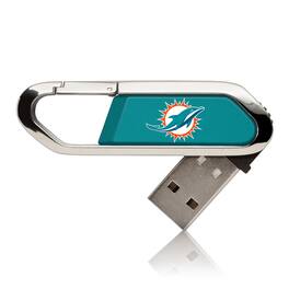 Keyscaper - Miami Dolphins Solid Clip USB Flash Drive-16 GB USB-C - Multicolor