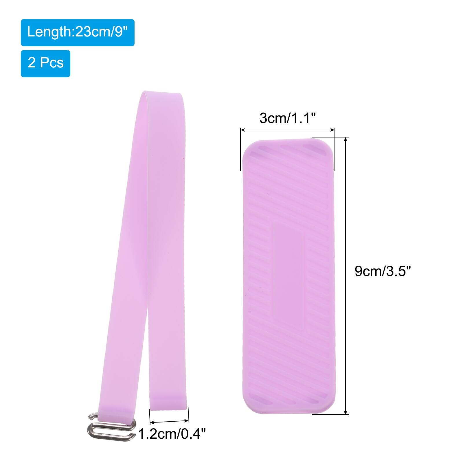 Length: 23cm/9"  
2 Pcs  
3cm/1.1"  
9cm/3.5"  
1.2cm/0.4"