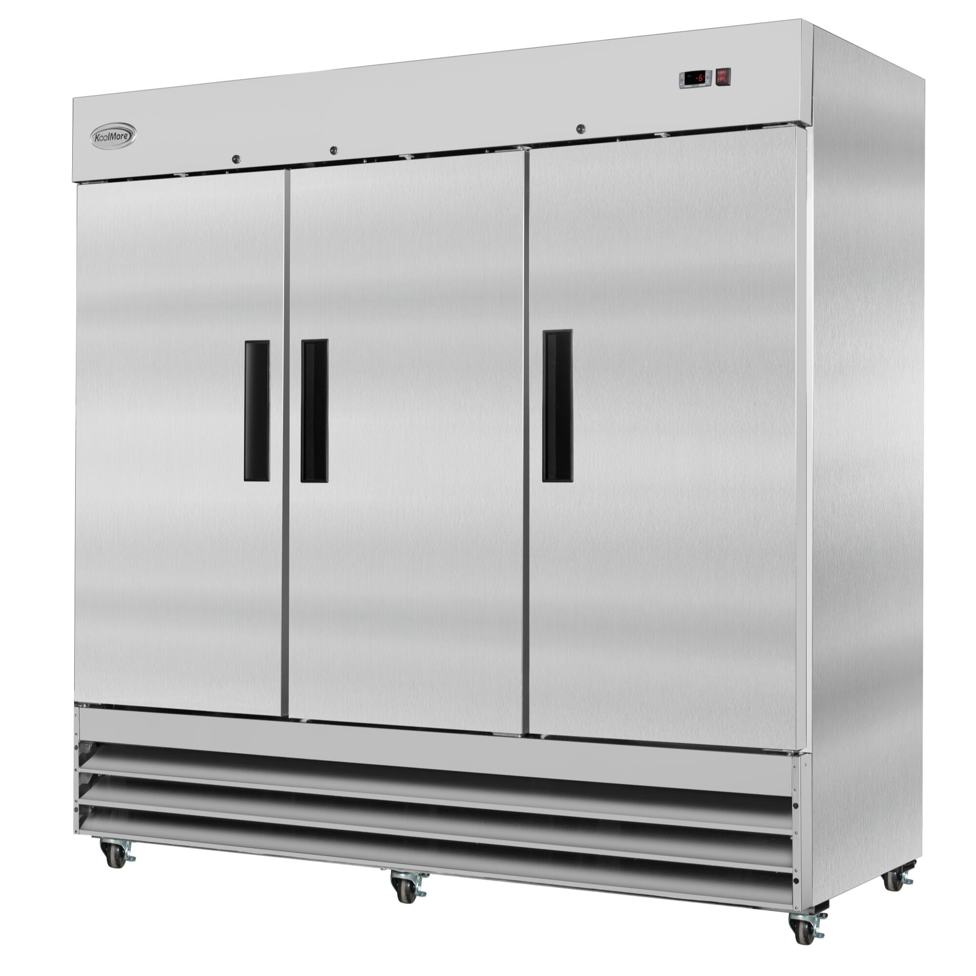 Alt View 4. Koolmore - 82 in. Three-Door Reach-In Freezer 72 cu ft. RIF-3D-SS - Stainless steel.