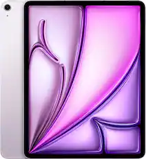 Front. Apple - 13-inch iPad Air M3 chip Built for Apple Intelligence Wi-Fi + Cellular 256GB - Purple.