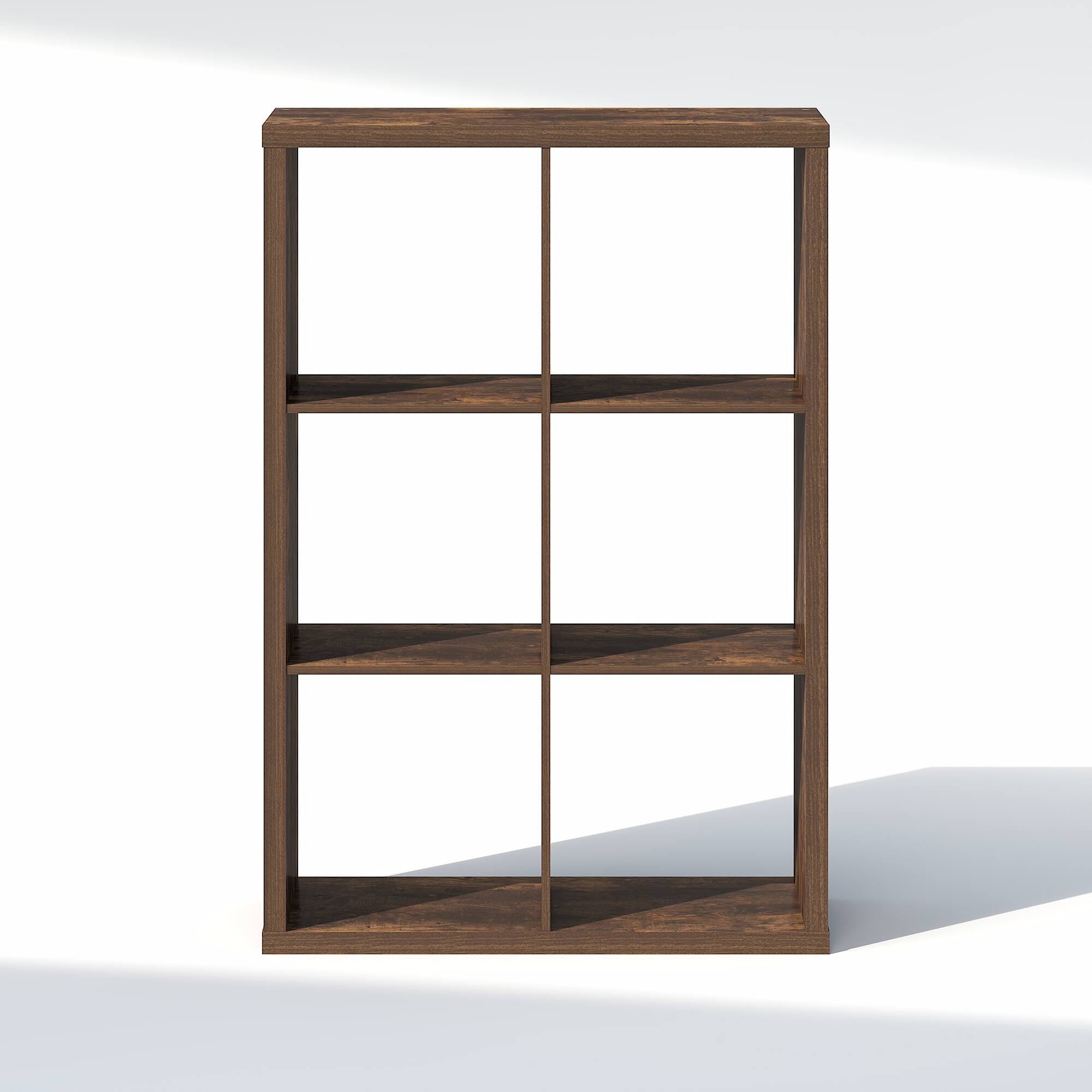 Alt View 5. Furinno - CUBIC Closet Organizers, 6-Cube Closet Organizer, Open Shelf, Extra Thick Frame, for Wardrobe, Bedroom, Living Room - Amber Pine.