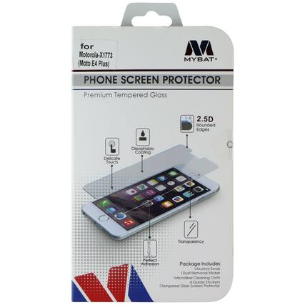 for Motorola-X1773 (Moto E4 Plus) PHONE SCREEN PROTECTOR Premium Tempered Glass 2.5D Rounded Edges Oleophobic Coating Delicate Touch X d Transparency SILICON Perfect Adhesion Package Includes Alcohol Swab 1Dust Removal Sticker 1Microfiber Cleaning Cloth 4 Guide Stickers 1 Tempered Glass Screen Protector