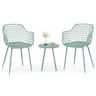 Costway - 3 Piece Patio Bistro Set All Weather Heavy Duty Table and Chairs Set of 2 - Green
