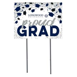 Jardine - Longwood Lancers 18" x 24" Proud Grad Yard Sign - White