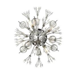 Elegant Lighting - Vera 19 Inch Crystal Starburst Wall Sconce In - Chrome