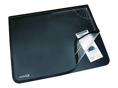 Alt View 1. Artistic -  Logo Pad Anti-Slip Rubber Desk Pad, 31" x 20", Black/Clear  - Black/clear.
