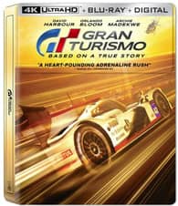 Front. New Steelbook Gran Turismo: Based On A True Story (UHD + Blu-ray + Digital + BB).