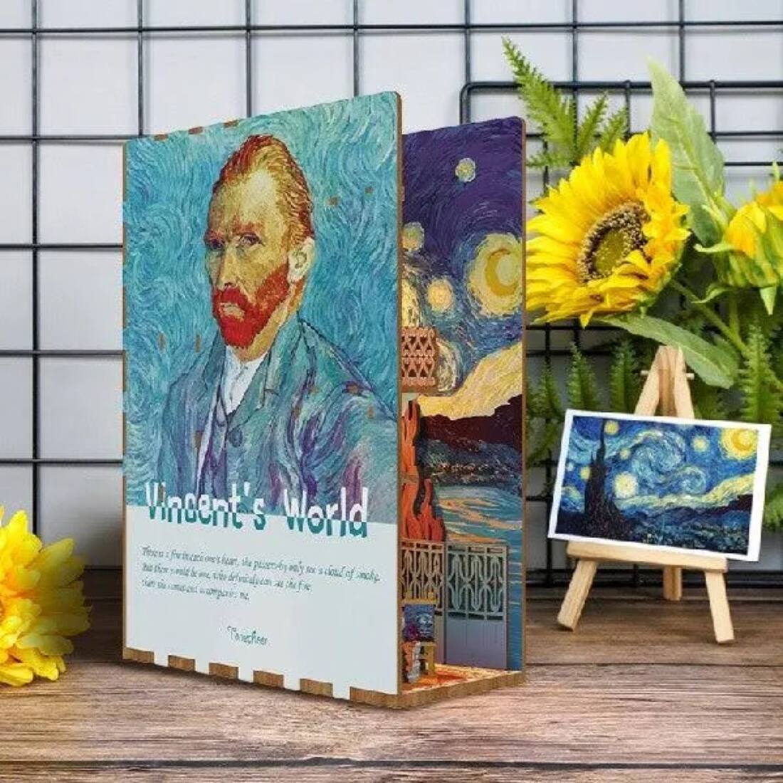 Back. 3D Puzzle - DIY 3D Book Nook Kit Vincent's World 80pcs.