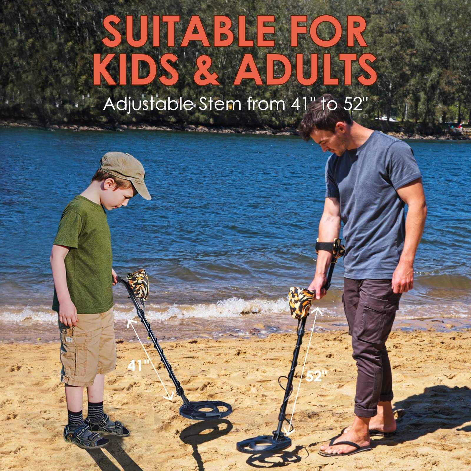 SUITABLE FOR KIDS & ADULTS  
Adjustable Stem from 41" to 52"