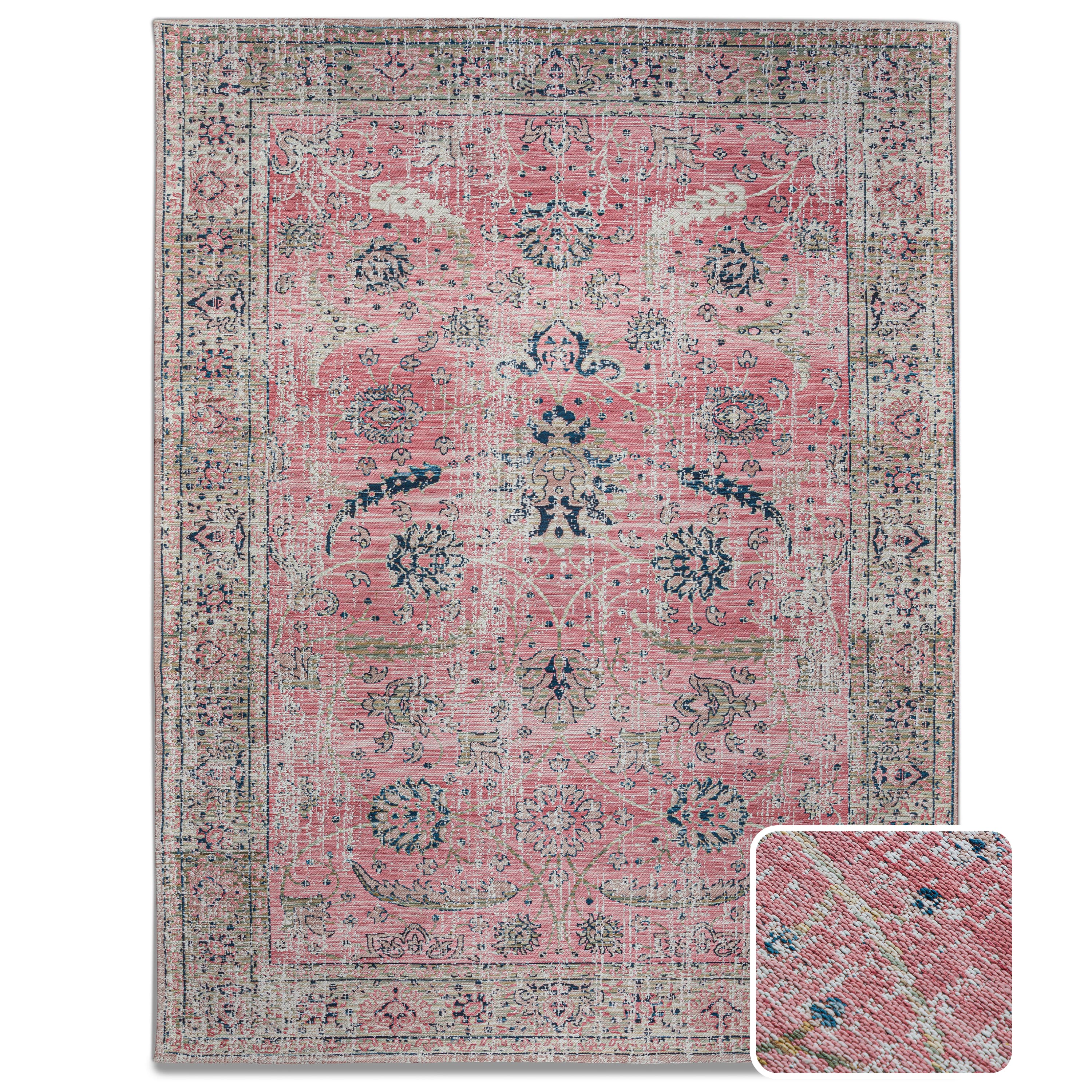 Front Zoom. Simpli Home - Coleman 8 x 10 Area Rug - Pink,Blue.