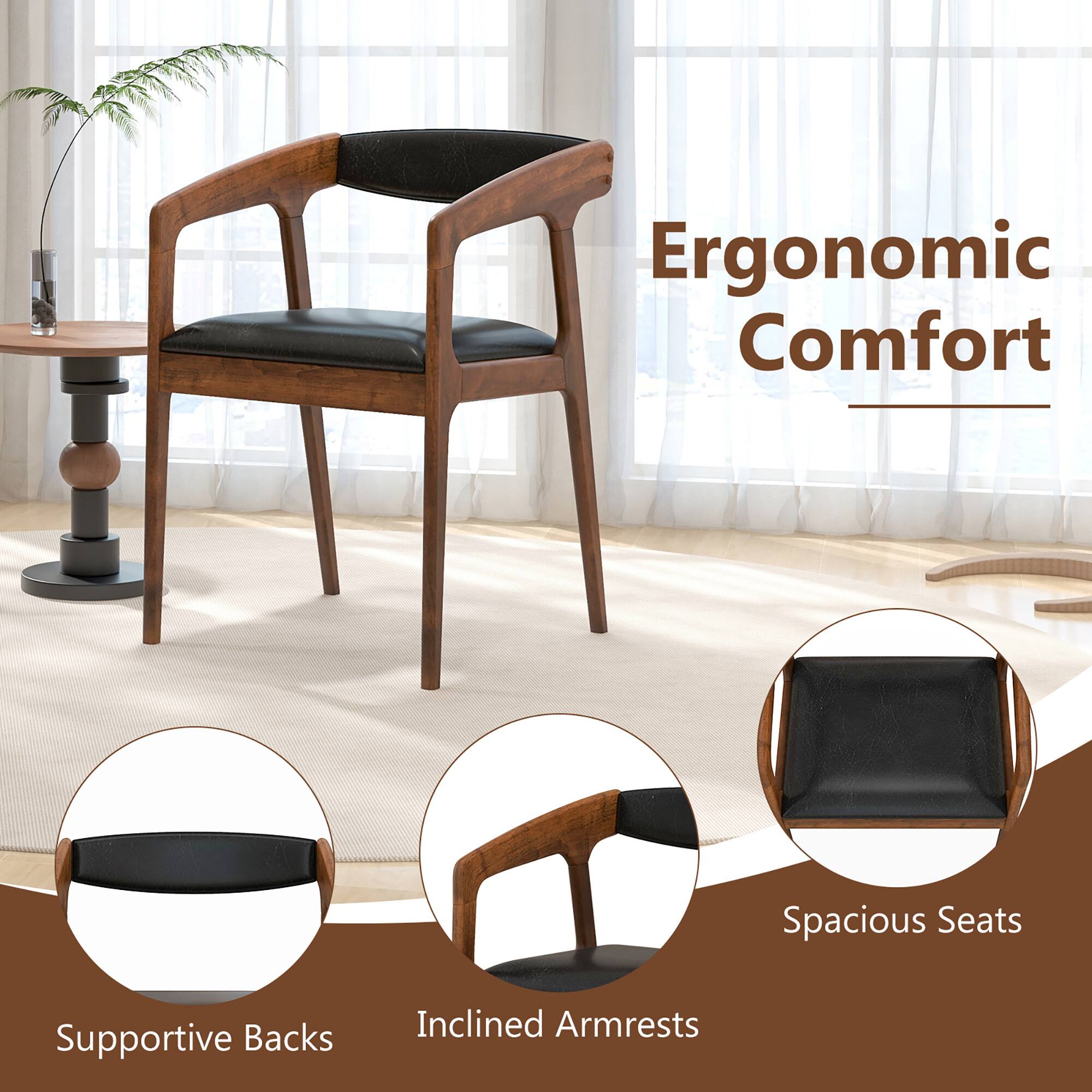 Ergonomic Comfort

- Supportive Backs
- Inclined Armrests
- Spacious Seats