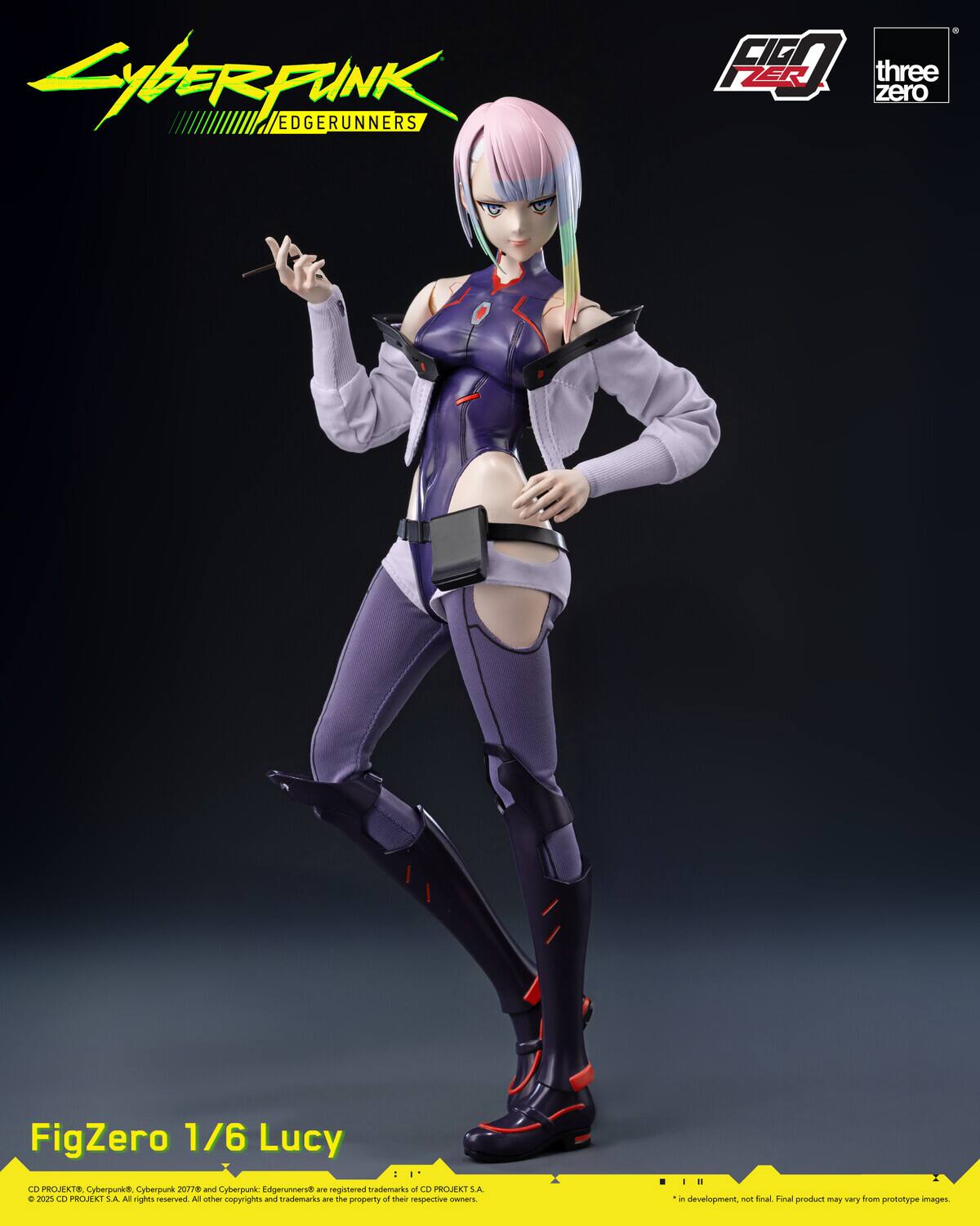 LYBERFUNK EDGERUNNERS . FED CIG NER three zero FigZero 1/6 Lucy - 1 TO PROJEKTE Cyberpunk Edigerunnerst -- registered trademarks of CD PROJEKT SA 2007 All rights reserved All other copyrights and trademarks - the property of their respective owners. Final product may vary from prototype images.