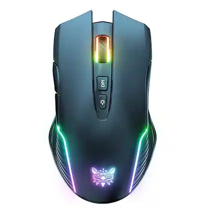 Front. SaharaCase - Wireless & Wired Gaming Mouse | 5 Levels DPI| Rechargeable Battery | USB & Type C Adapter | Pathfinder Series - Pink.