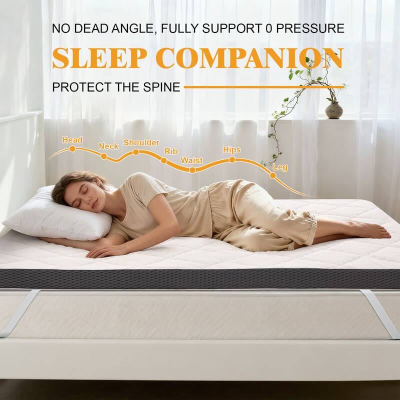 NO DEAD ANGLE, FULLY SUPPORT 0 PRESSURE  
SLEEP COMPANION  
PROTECT THE SPINE  

Head  
Neck  
Shoulder  
Rib  
Waist  
Hips  
Leg