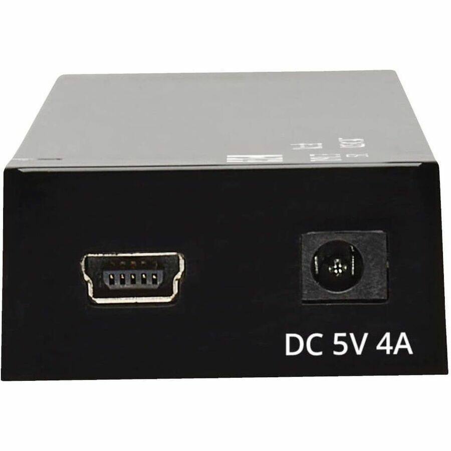 Alt View 5. Tripp Lite - Eaton Tripp Lite Series 10-Port USB 2.0 Hub with Power Supply and International Plug Adapters - USB 2.0 Type A - Black.