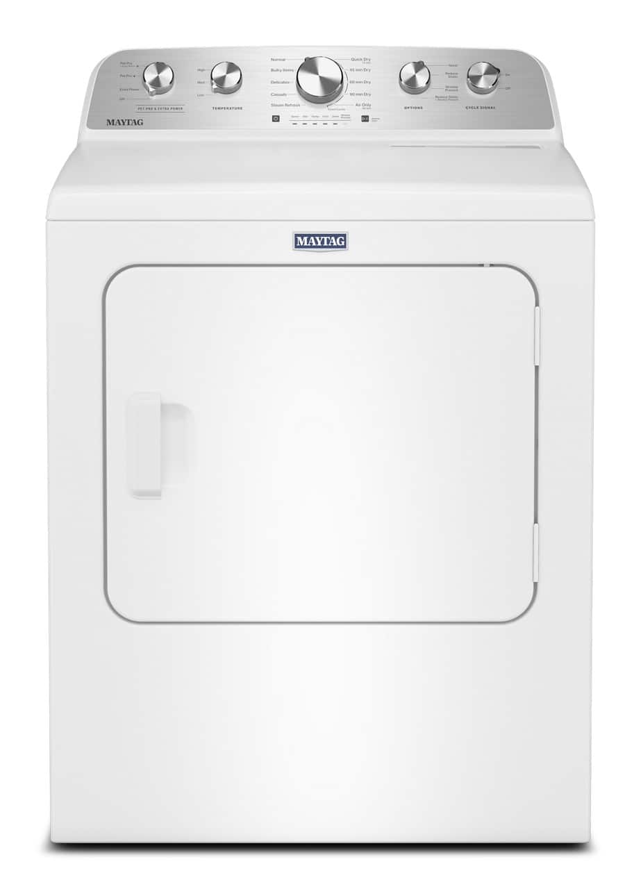 MAYTAG
Front Load Washer
TEMPERATURE
- Cold
- Warm
- Hot
WASH
- Normal
- Bulky Items
- Delicates
- Casuals
- Steam Refresh
DRY
- Quick Dry
- 30 min Dry
- 60 min Dry
- 90 min Dry
- All Only
OPTIONS
- Wrinkle Care
- High Efficiency
- Sanitize
- Steam Refresh
CYCLE SIGNAL
MAYTAG