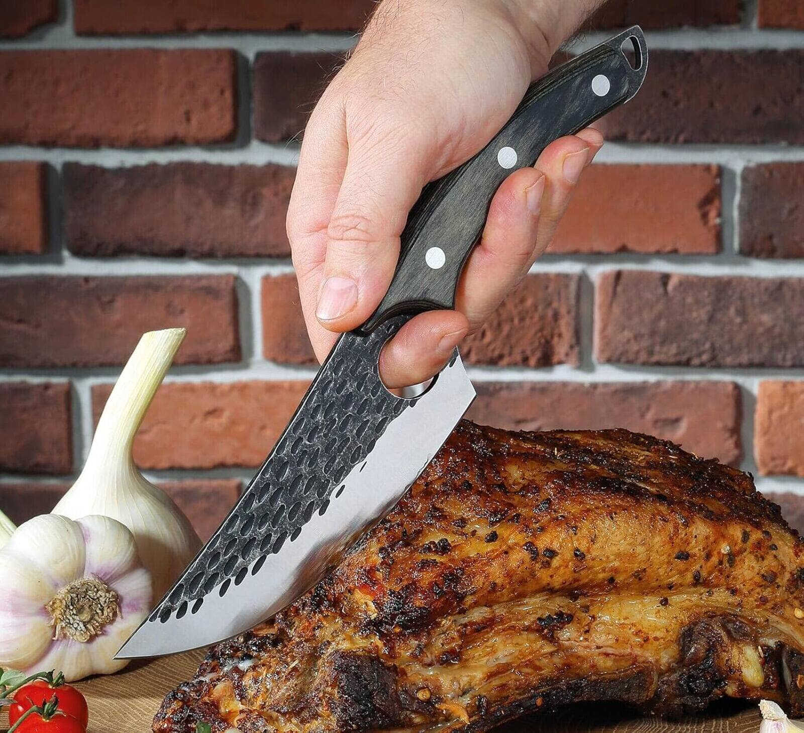 Alt View 4. Zassenhaus - Ranger 11-Inch Chef's Knife with Pakkawood Handle - Silver.