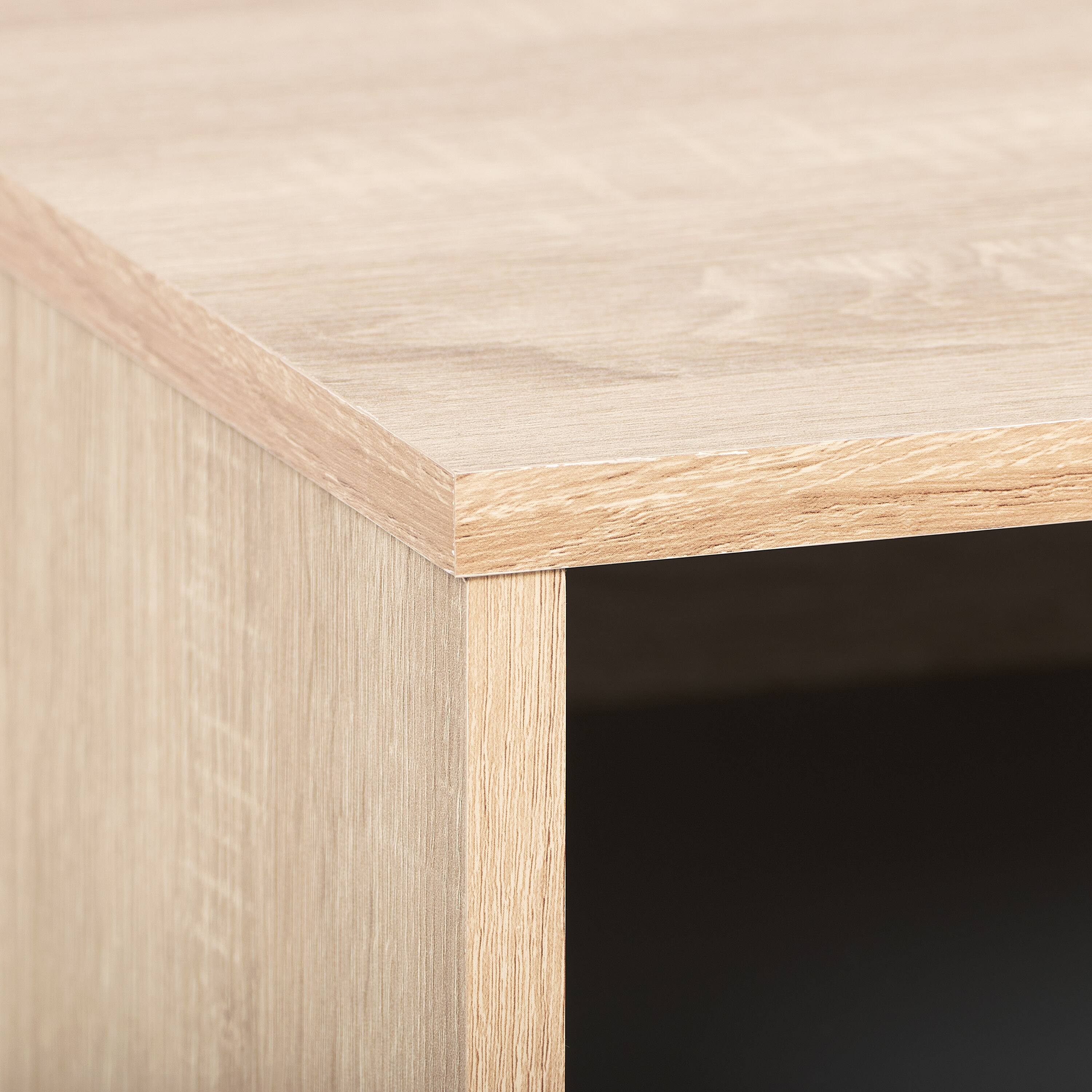 Alt View 11. CorLiving - Cole Collection TV Stand with Open Cabinets for Most TVs up to 85" - Light Wood.